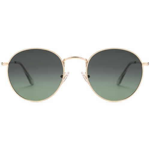 Image of SOJOS Small Round Polarized Sunglasses for Women Men Classic Vintage Shades