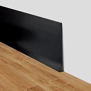 LSGCQ Flexible Sockelleiste Schwarz 10.2cm x 60.4m