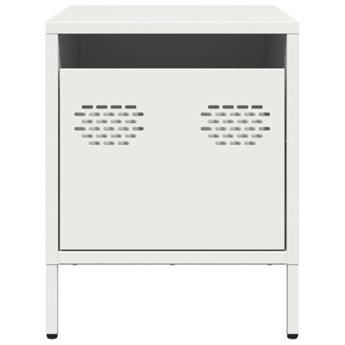 Table de chevet industriel blanc 35 cm pour optimiser les petits lits - 6