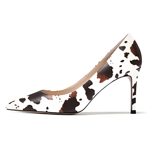 WAYDERNS Women's Matte Pointed Toe Slip On Stiletto High Heel Pumps Wedding Dress Shoes 3.5 Inch2