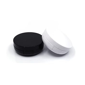 1PCS علبة مكياج وسادة الهواء فارغة مع علبة مسحوق سبونج مرآة لمؤسسة BB Cream Diy Box ، J White