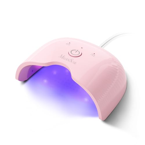 Image of MelodySusie Mini LED UV Nail Lamp with Lightweight Design, P-ART06F Nail Dryer with Simple Button Control Cures All Soft Gels at Home, Especially Half-Cured Gel, Base Coat & Top Coat Pink