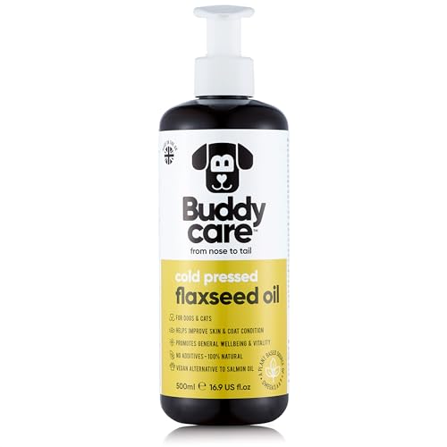 Leinöl von Buddycare (500 ml) für Hunde – Haut- & Nahrungsergänzungsmittel | Reine Omega-3-Fettsäuren – Unterstützt Gelenke & Herzgesundheit...