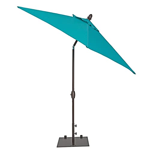 Sun parasol inclinable con botón de pulso y varilla de aluminio azul 2