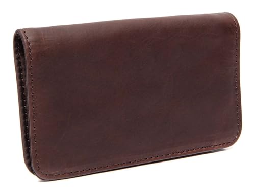 Étui lunettes marron cuir véritable objet de caractère