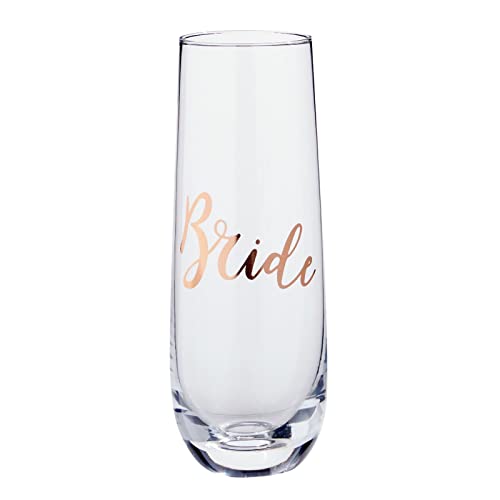 Juvale Rose Gold Stemless Champagne Glasses For Bride And Maid Of Honor, 9.8 Oz Wedding Flutes Gift Set (2 Pieces) #TOP4