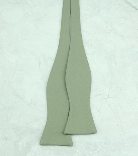 Image of Mens Solid Linen Ties - Slim Pattern Necktie for Men Wedding Groomsmen