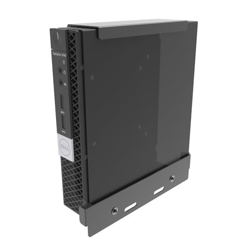 QiaoYoubang Mini PC Mount for Dell Micro Wall VESA Under Desk Mount Compatible with Dell OptiPlex Micro Form Factor Case Fits Dell MFF 7090 5070 3040 3050 3070 3080 5050 5060 and More