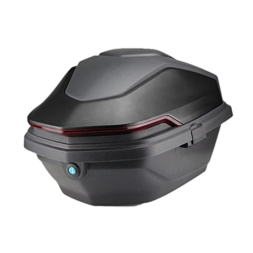 Baúl superior para motocicleta universal con respaldo y reflector trasero
