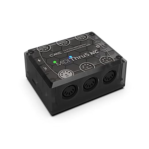 CME MIDI Thru5 WC - Interfaz MIDI de 1-entrada y 5-salidas - MIDI Thru de alta velocidad para la transferencia de todos los datos MIDI - Divisor MIDI de 1-a-5 de alta precisión