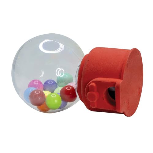 Raymond Geddes Mini Gumball Machine with Eraser Base (18 Pieces) - Cute Erasers with Plastic Globe and Gumballs - Fun School Supplies - Thumbnail 3