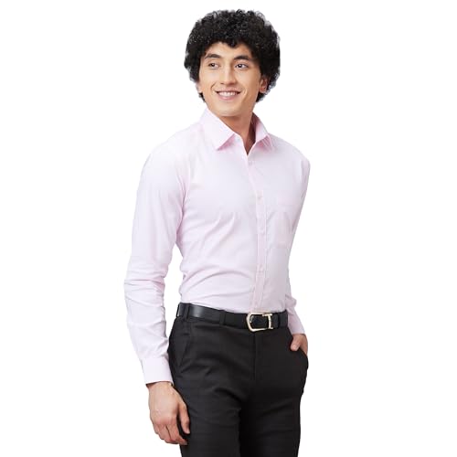 Image of Raymond Slim Fit Self Design Dark Maroon Shirt