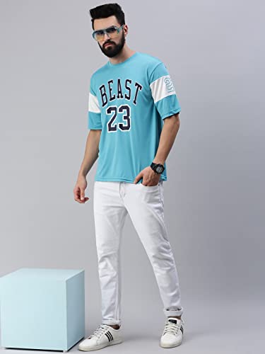 Image of RodZen Polyester Round Neck Half Sleeve Bull Printed Mens and Boy Oversized T-Shirt