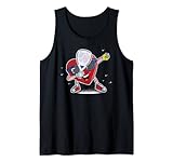 Corazón Dabbing con pala de padel San Valentín Camiseta sin Mangas