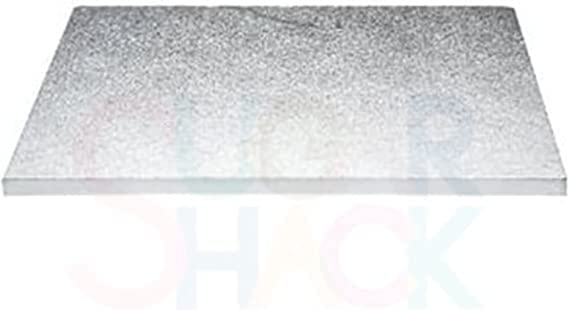 SugarShack | 30" x 18" Inch Rectangle Silver Drums | 13 MM Thickness | For Weddings, Parties, Celebrations and More | Pack of 1 |