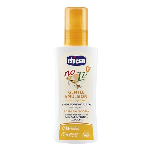 CHICCO Lozione Insetto Repellente, 100 ml, protezione delicata adatta anche per i bambini più piccoli, a partire da 0 mesi di età