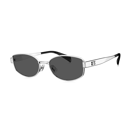 BOLON Unisex Full Titanium Stylish Narrow Vintage Sunglasses BX7001 Vacay 57mm, Exclusive Eyewear Brand of EssilorLuxottica