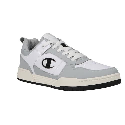 Champion Men's Arena Lo Sneaker, White/LT Grey/Chalk, 8