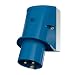 Produktbild Mennekes (Unternehmen) 332 Wand montiert Einlass, Schraubklemmen, IP 44 Schutz, 6 Stunden Earth Position, 3 pol, 16 A, 230 V, blau