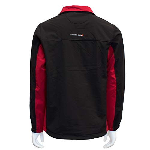 David Carey Originals Dodge Challenger Softshell Work Jacket – Red & Black – Lightweight Zip up3