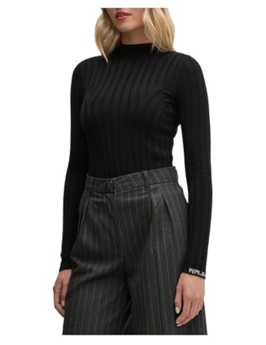 Pepe Jeans Izabel Turtleneck Prendas de Punto, Negro (Negro), M para Mujer