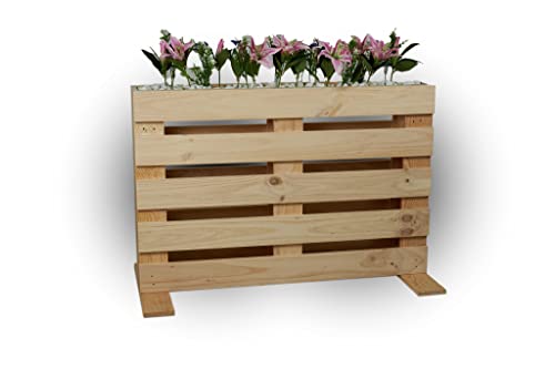 MACETERO/BIOMBO DE PALETS, MACETERO/BIOMBO Separador Decorativo, Mueble DE PALETS Separador DE Ambiente (Natural SIN BARNIZAR)