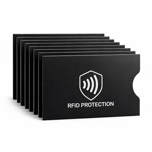 Pacific WT RFID Blocking Sleeves, 8 Pack, Slim Credit Card Holder Protector