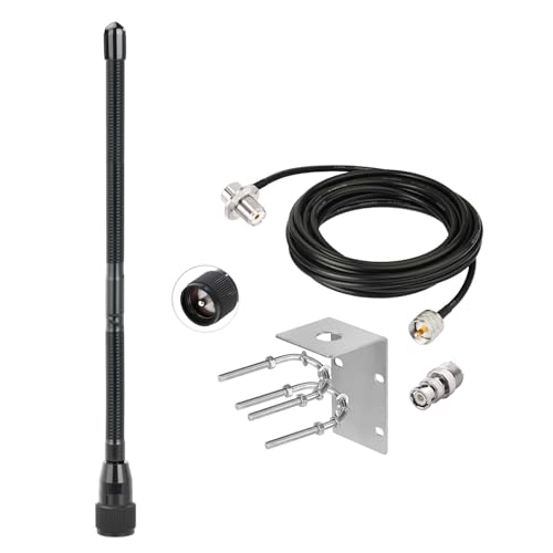 Antenne CB 27 MHz à gain stable avec câble RG58 5m et connecteur PL259