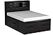 Coaster Home Furnishings Briana Storage Bookshelf Black Queen Bed