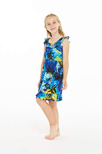 Image of Hawaii Hangover Family Matching Hawaiian Clothes, Sunset Blue | Family matching Hawaiian outfits, Sunset Blue, lightweight rayon, machine washable, tropical print, luaus, cruises