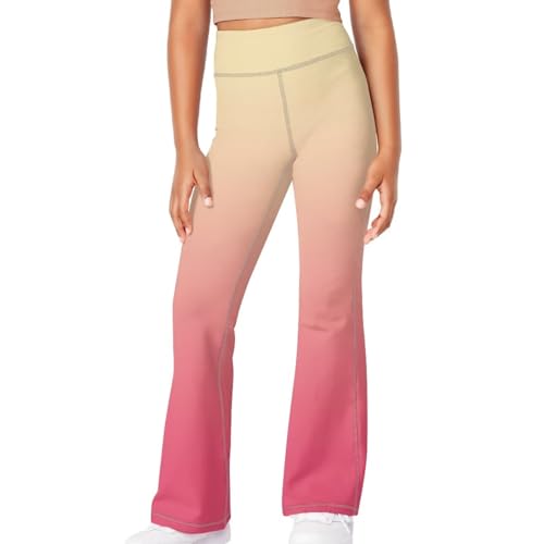 Gradient Flare Leggings for Girls asual Soft High Waist Gym Athletic Workout Long Bootcut Yoga Pants