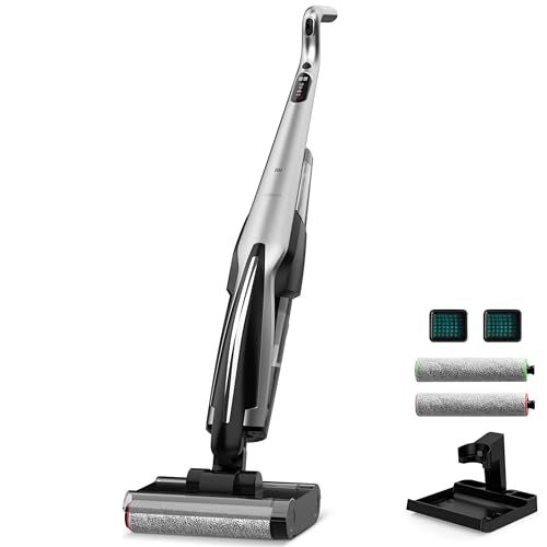 Deerma DEM-VX96W Aspirapolvere Senza Fili Stazione Umido e Secco, 150W con Autopulizia e...