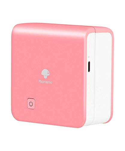 Mini Pocket Printer - Phomemo M02Pro Mini Bluetooth Printer, 300DPI Photo Printer Compatible with iOS & Android, Portable Wireless Sticker Printer for Document, Gift, Retro Photo, Travel - Hot Pink