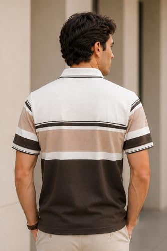 Image of GODFREY Half Cotton Polo T Shirt for Man with Pocket - Regular Fit Mens Collar Tshirt