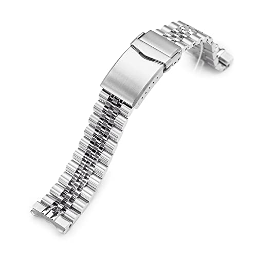 Bracelet acier MiLTAT 20 mm Super-J Louis à maillons massifs pour Seiko SPB143