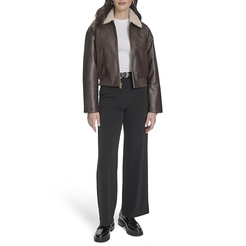Image of Levi's Women's Faux Leather Bomber With Laydown Collar