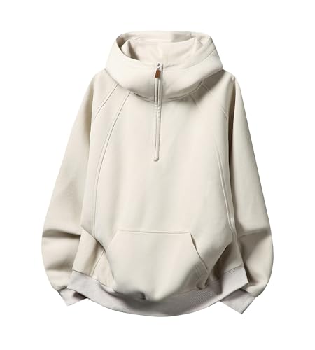 Colorful world Hoodies for Men Pullover Half Zip Long Sleeve Hoodie Casual Sweatshirt with Pocket
