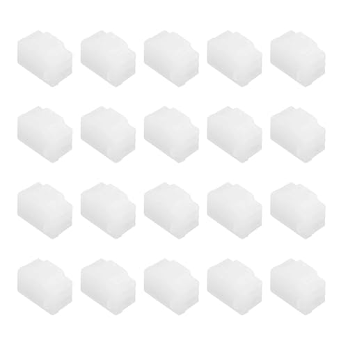 Tapones antipolvo RJ45 transparentes de silicona blanda para paneles de red y módems, 100 uds.