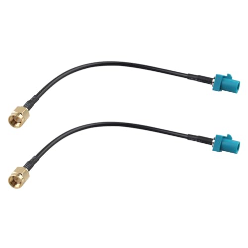 Futheda 2PCS Fakra Z Male to SMA Male Plug Vehicle Aerial Antenna Adapter Cable RG174 15cm/6 inch Universal for Car Stereo Android Head Unit GPS Navigation DAB Digital Radio 4G LTE Telematics