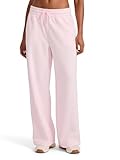 Reebok Women’s Tonal Wide Leg Sweatpant, Standard Fit, 30” Inseam, Midweight Cotton-Poly Fabric, Frosted Berry, Large