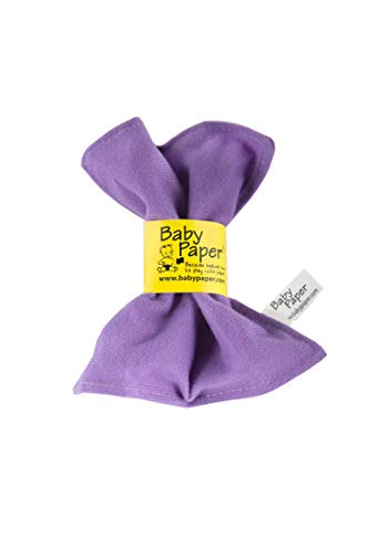 Image of Baby Paper Crinkle Sensory Toy & Teether, Lilac, Non-Toxic Washable Gift