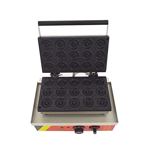 WYDDDARY 15pcs Electric Donut Baking Machine 1750W Waffle Crispy Snack Machine Commercial Baking Machine 110V