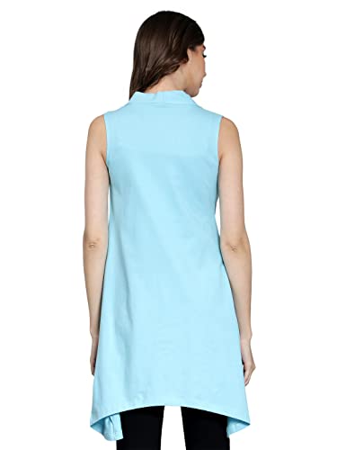 Image of NIMBLE Women's Open Front Sleeveless Cotton Long Shrugs | Modern Fashionable Cardigan for Casual & Formal Wear | Comfortable & Stylish Outerwear For Party