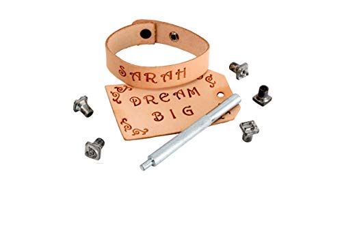 Realeather 3/8” Alphabet and Number Stamp Tool Set, Multicolor