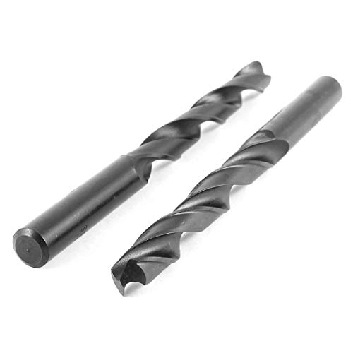 Aexit 2 Pcs Tool Holder 11.1mm Straight Drill Hole Split Point Tip HSS High Speed Steel Twist Drill Bit Model:87as312qo342