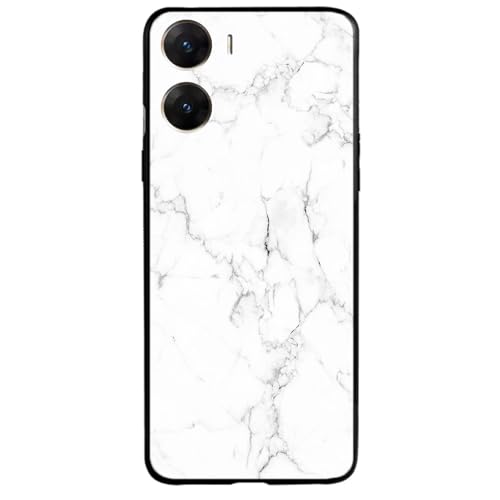 Image of COLORflow Back Cover Compatible with Vivo V29E 5G | White Marble | Shockproof TPU Bumper Cover with Camera Protection Back Cover