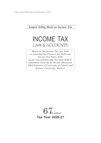 Image of Sahitya Bhawan Publications Income Tax Law and Accounts, 67th Edition, Tax Year 2026-27, As per Income Tax Act 2025