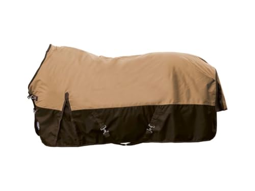 Couverture HKM St. Louis beige et marron en taille 145cm pour cheval