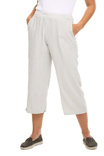 Cut Loose Crinkle Check Easy Crop Pant Moonlight