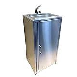 TMM Fregadero portátil de acero inoxidable, incluye accesorios/fregadero para puesto de venta para camping